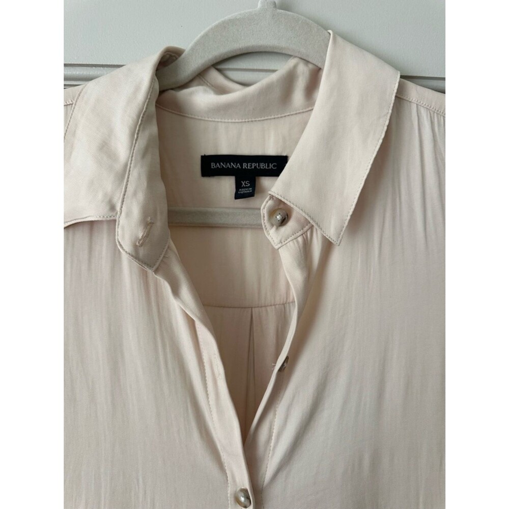 Banana Republic Butter Yellow Cream Shirt Dress - Picture 3 of 4